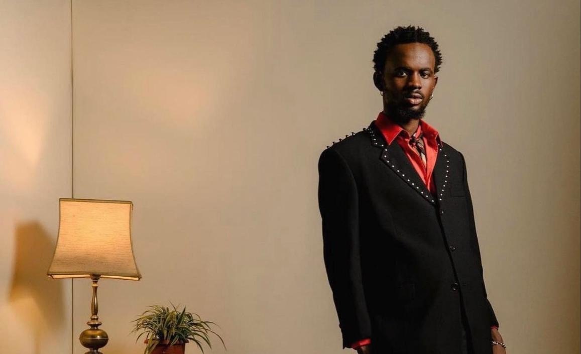 Black Sherif, Portrait (photo shoot), on a set dressed with Prop Haven props