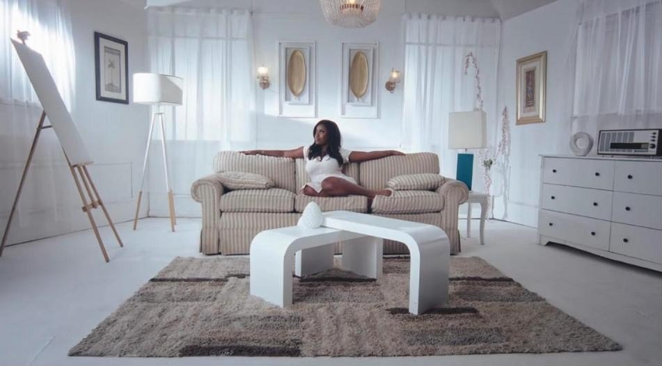 Gyakie, “Something” (music video), on a set dressed with Prop Haven props