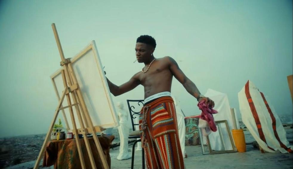 Wizkid, “Money & Love” (music video), on a set dressed with Prop Haven props
