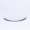 White and grey stripped table saucer