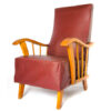Bergere wine leather chair