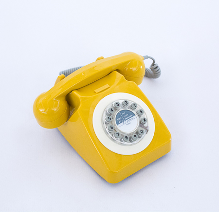 Mustard Rotary Phone