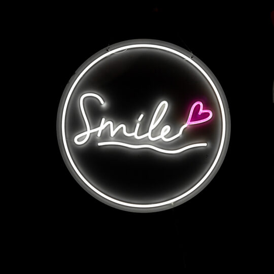 Led round sign Smile