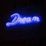 17 By 6 Inch Led Neon Blue Dream Sign