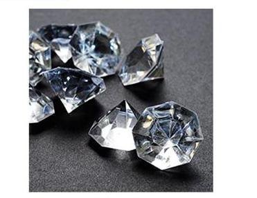 25 carat clear acrylic diamonds