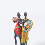 African Resin statue folk