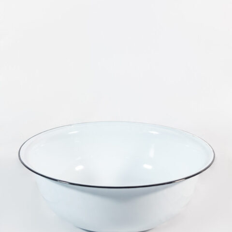 Aluminium white enamel basin