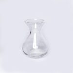 Amber clear glass vase