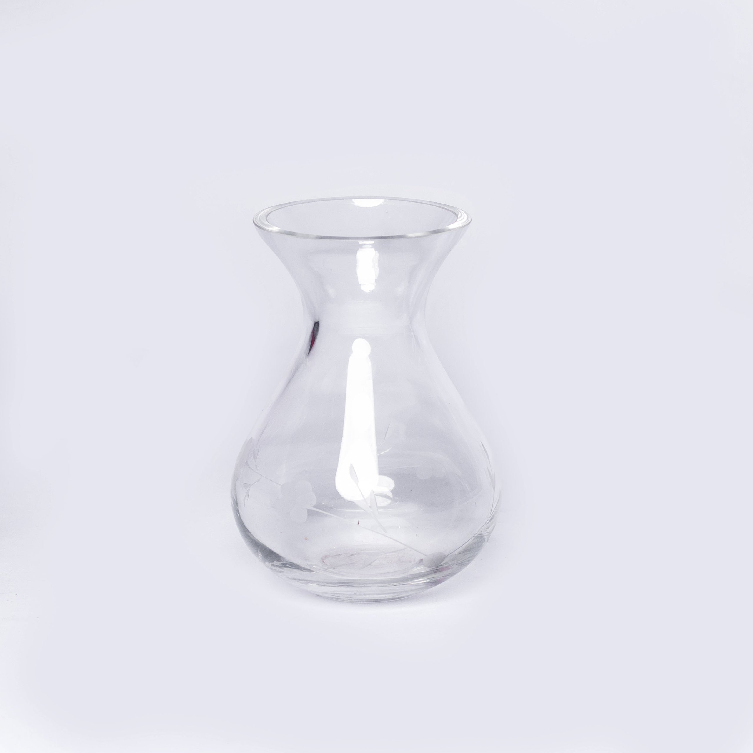 Amber clear glass vase