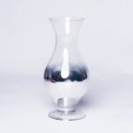 Amber silver glass vase
