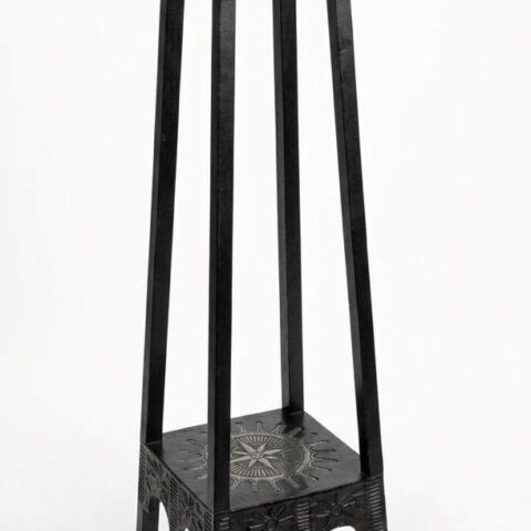 Antique Wood Carved Plant Stand