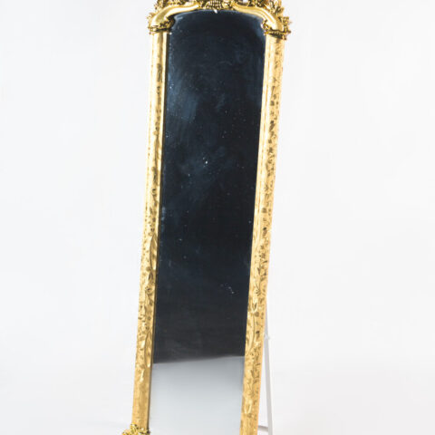 Antique gold tall dressing mirror