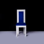 Ava white gloss dining chair