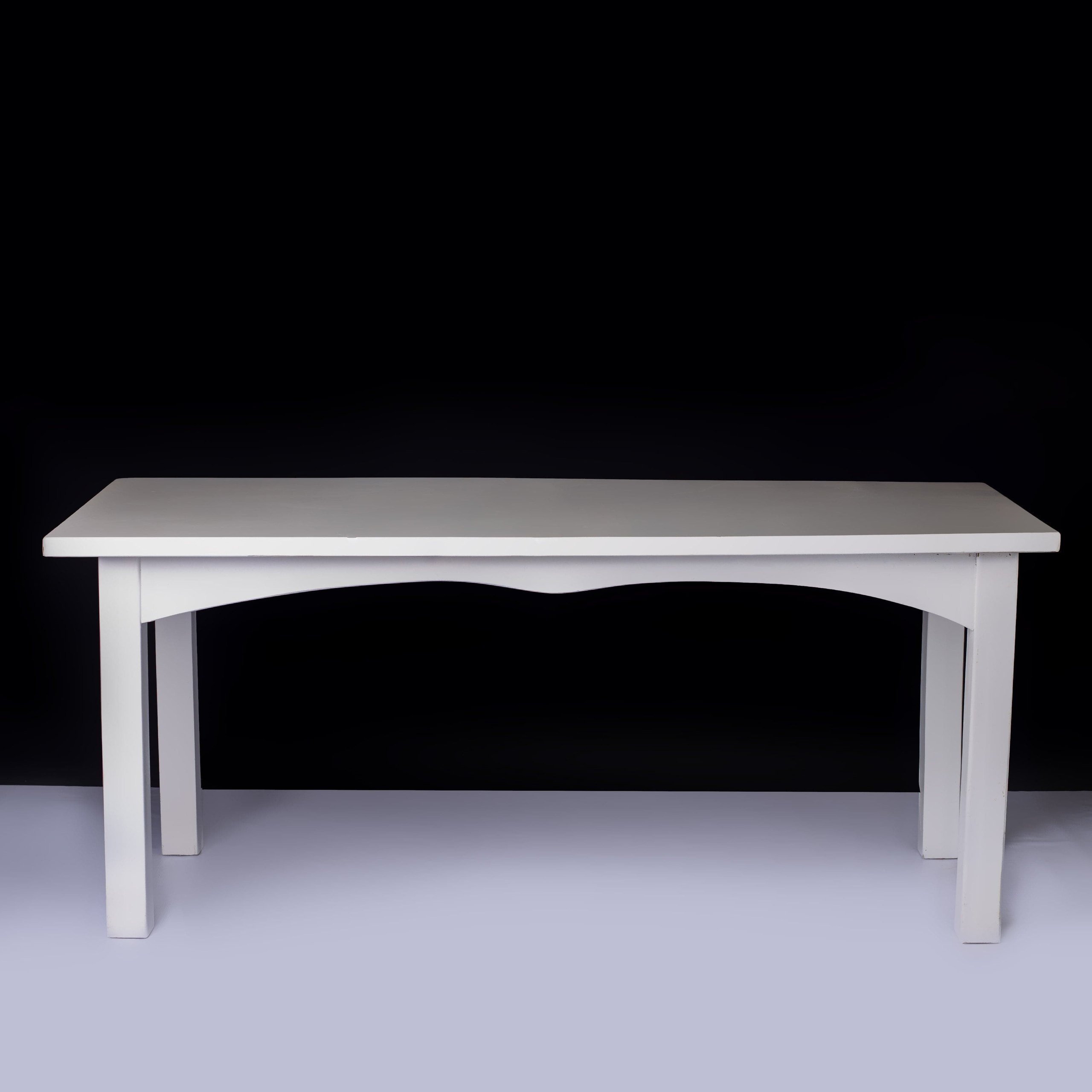 Ava white gloss dining table