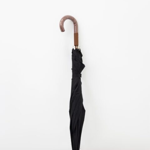 Black Wooden Stick Umbrella