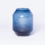 Blue hurricane candle holder