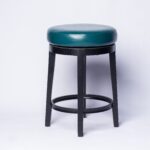 Blue swivel counter bar stool