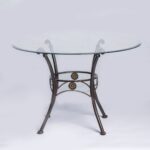 Brass and glass dinning table