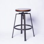 Brown swivel bar stool