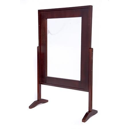 Brown wooden mirror