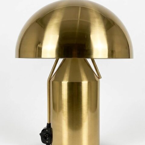 Brushed Gold Mushroom Table Lamp