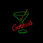 Cocktail glass neon sign