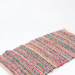 Colourful woven jute rug