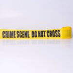 Crime scene tape marker