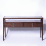Dark brown entry table
