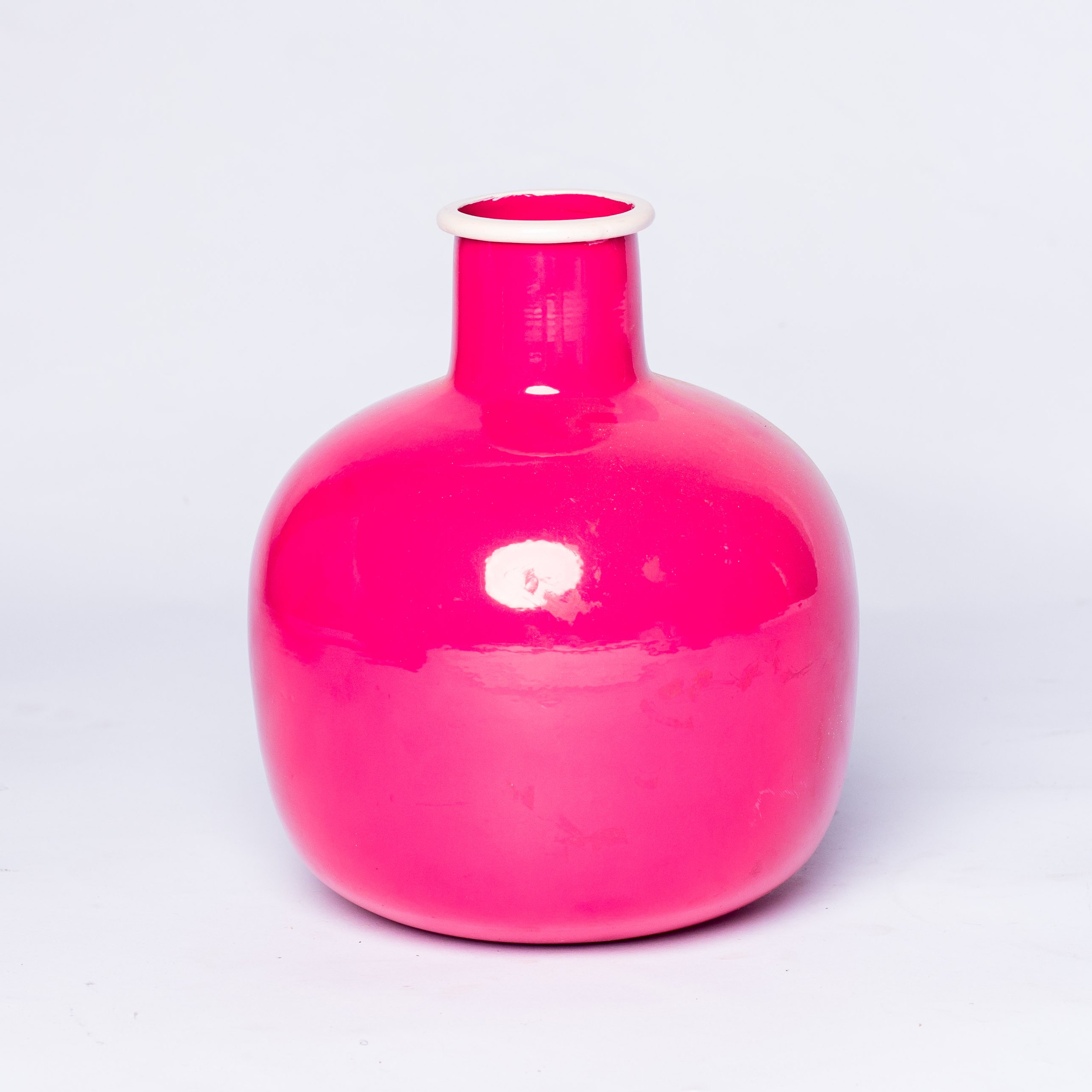 Enamel bottle vase