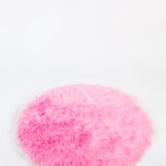 Faux round area rug