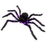 Giant spider with purple led lights