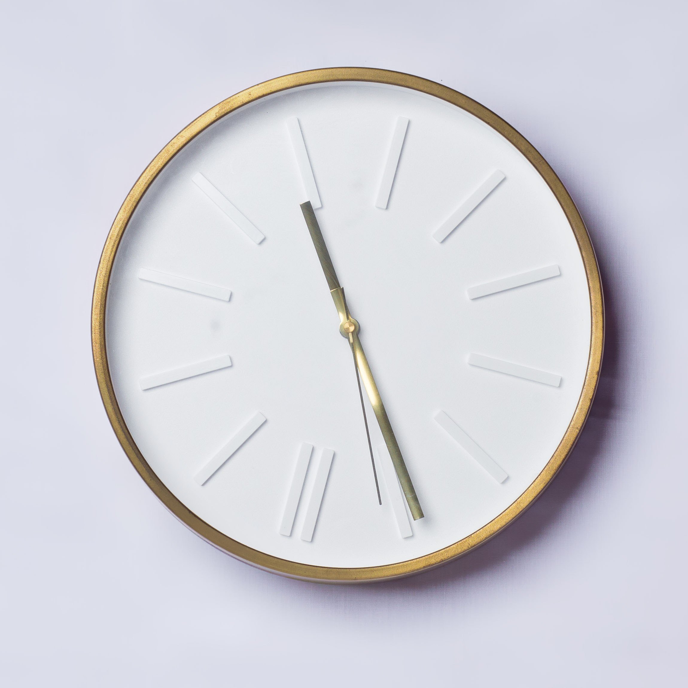 Gold wall clock