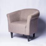 Grey tube accent chair