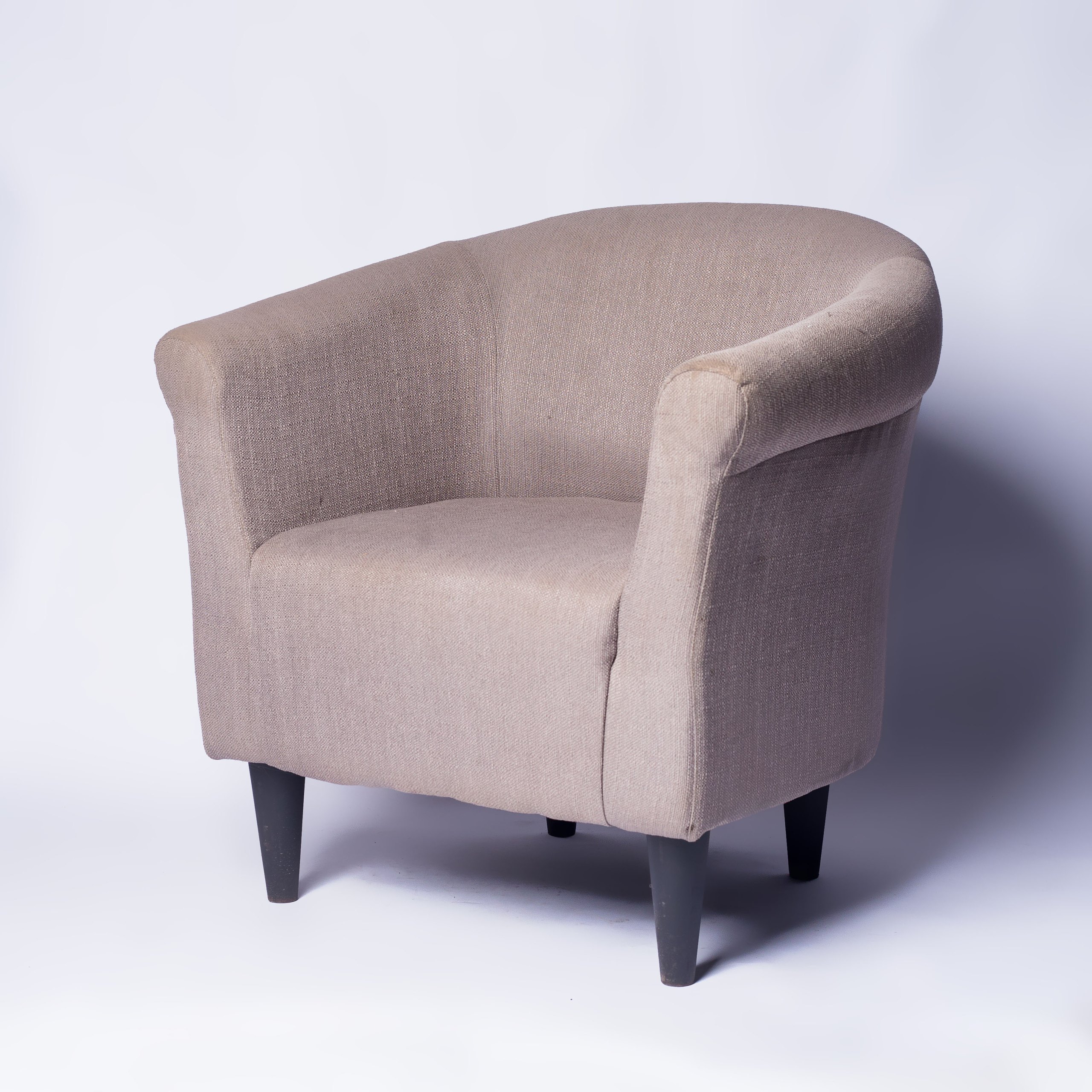 Grey tube accent chair