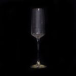 Half filled wine glass