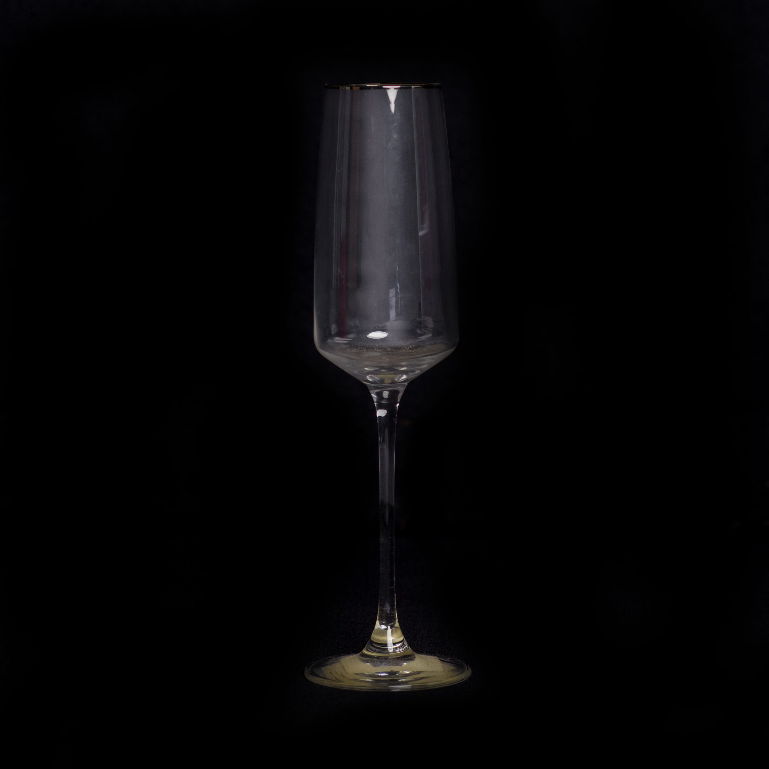 Half filled wine glass