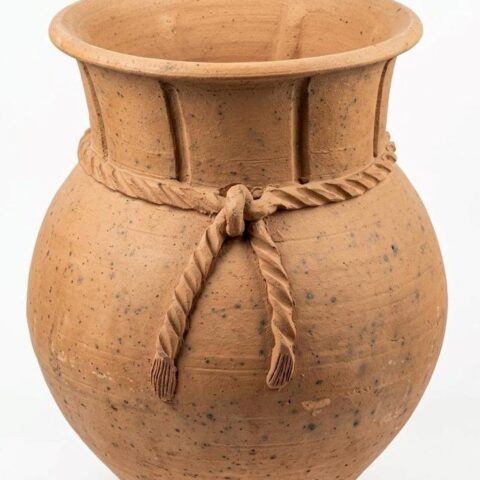 Hand thrown clay pot
