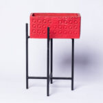 Indian rectangular red pot