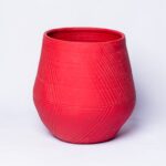 Indian red flower pot