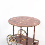 Italian marquetry bar cart