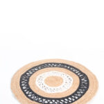 Jute round area rug