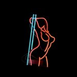 Lady on pole neon sign