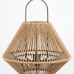 Natural rattan woven hanging lamp