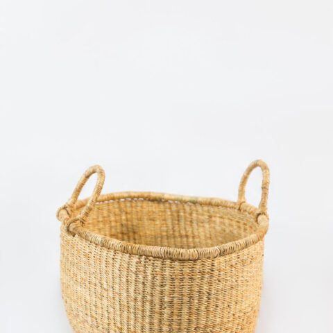 Palm straw basket