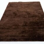 Plush dark chocolate rug