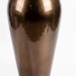 Polished bronze planter