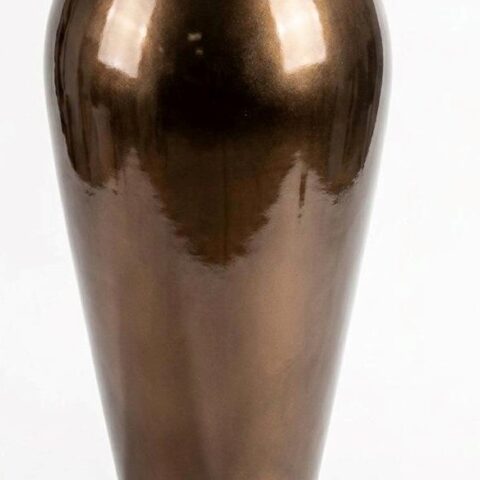 Polished bronze planter