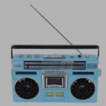 Portable cassette boombox