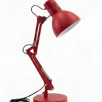 Signal red desk lamp